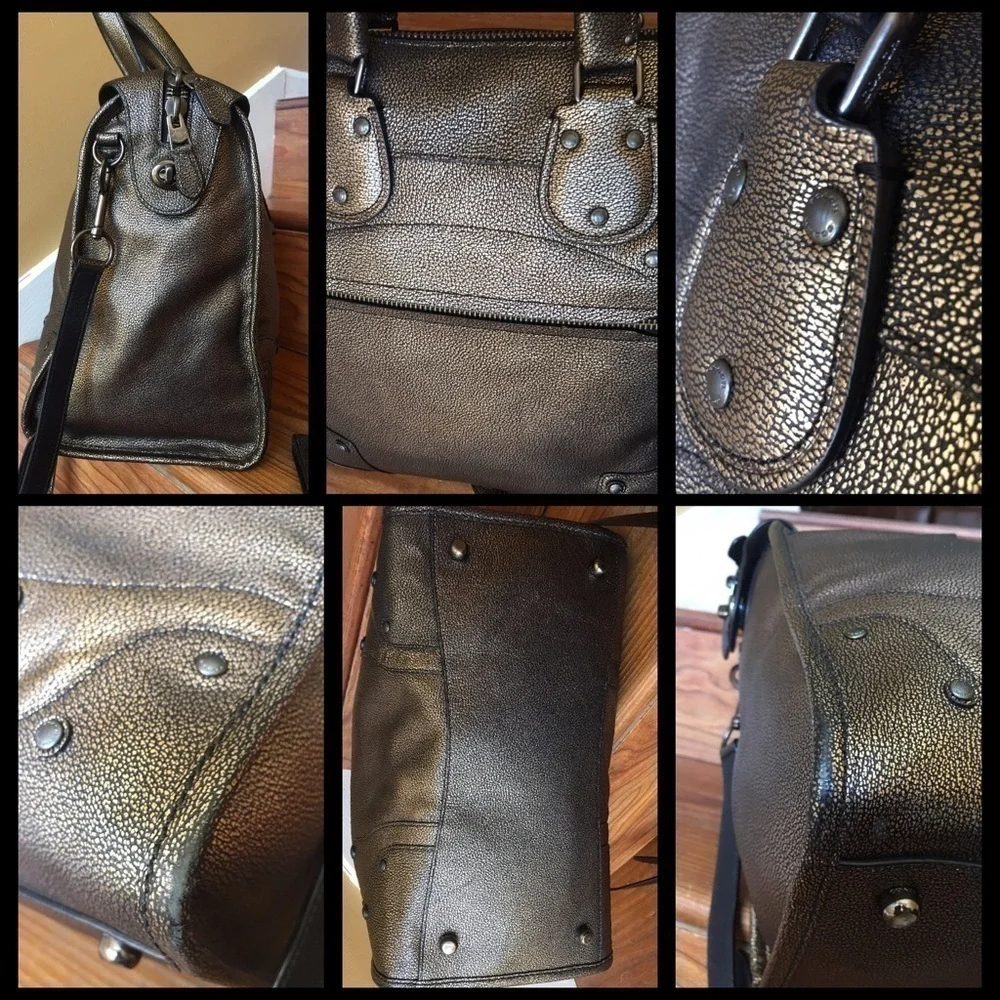 33740 Coach Elevated Rhyder 33 Gold Bag & Wallet